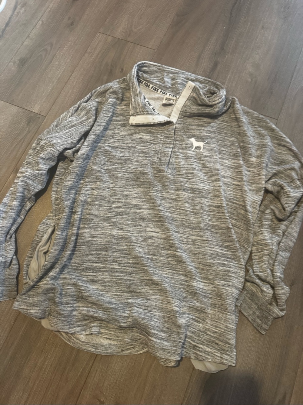 PINK Victoria's Secret Gray Marled Pullover